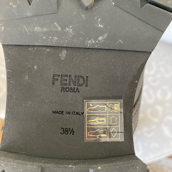 Fendi Black Combat Boots size 38.5 - Picture 8 of 10